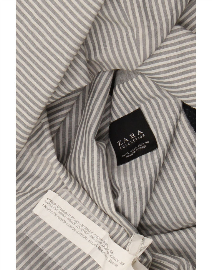 Мужской пиджак Zara на 2 пуговицах UK 40, большой темно-синий полиэстер