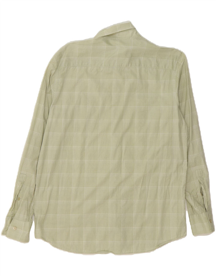 CALVIN KLEIN Mens Shirt Medium Green Check Cotton Vintage Calvin Klein and Second-Hand Calvin Klein from Messina Hembry 