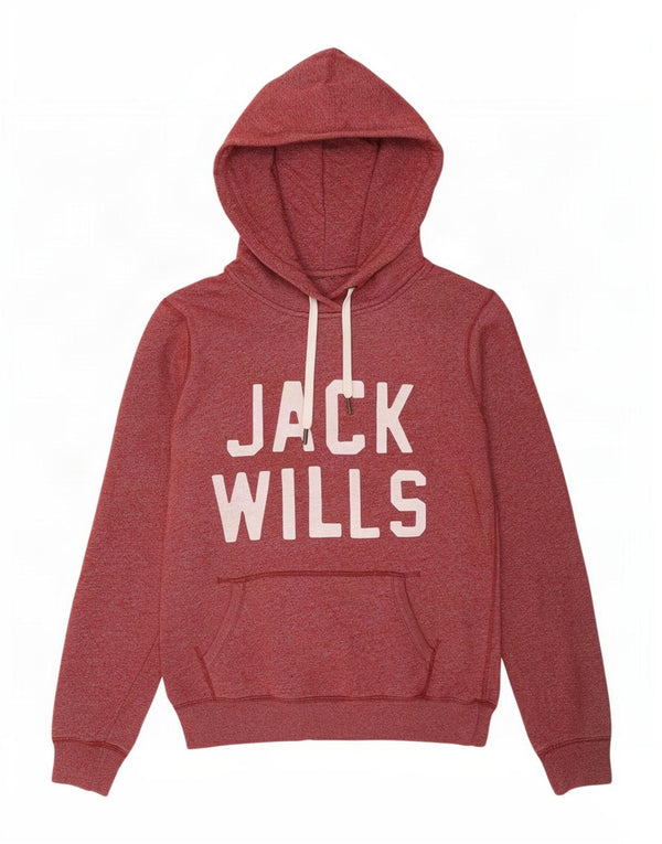 Женский джемпер с капюшоном Jack Wills UK 10, маленький бордовый хлопок с крапинками