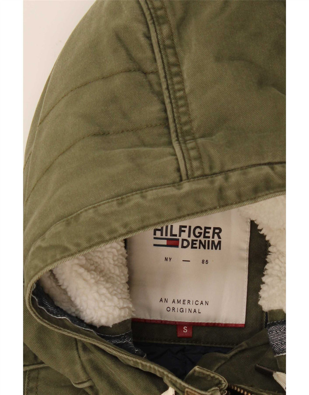 Мужская парка Tommy Hilfiger с капюшоном UK 36, маленький хаки
