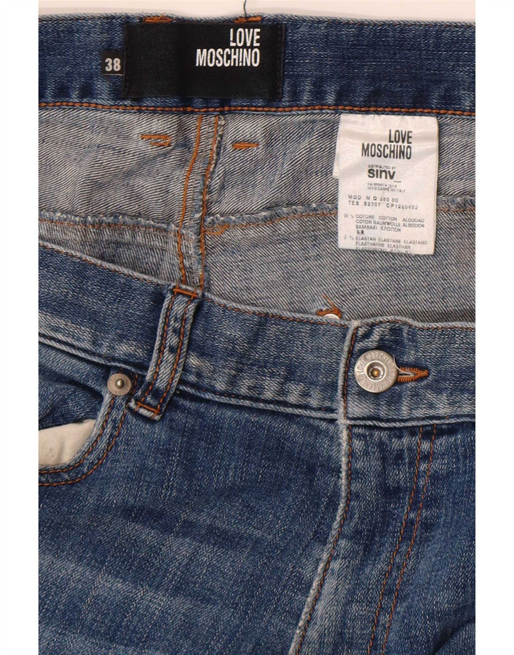 Moschino Мужские узкие джинсы W38 L32 Синие классические хлопковые джинсы