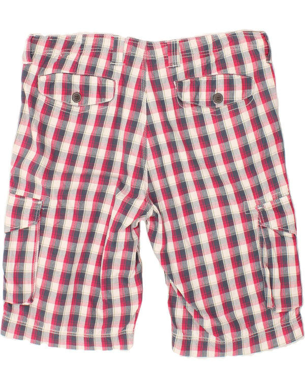 VINTAGE Mens Cargo Shorts W41 XL  Pink Check