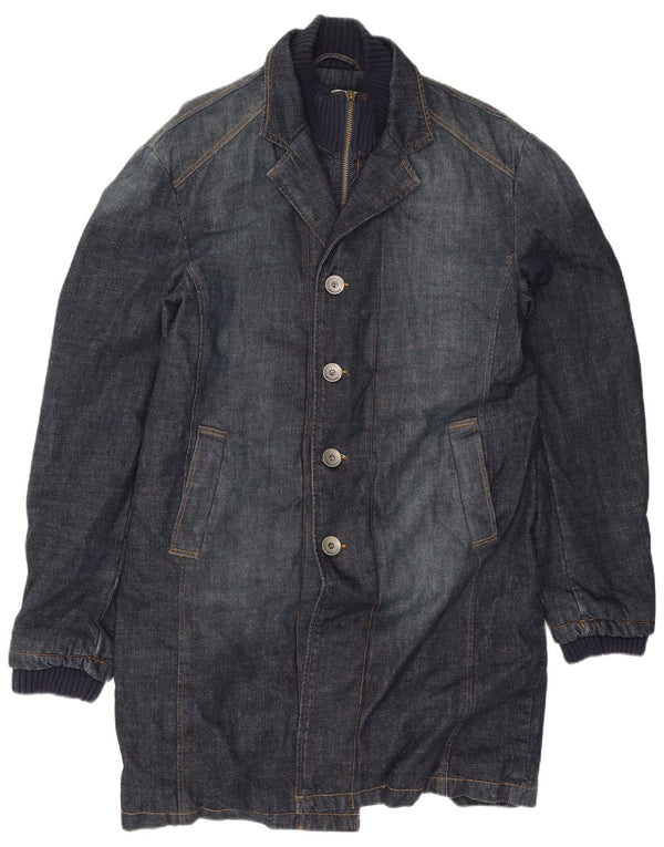 Мужское джинсовое пальто Jack & Jones UK 44 2XL темно-синее, хлопок