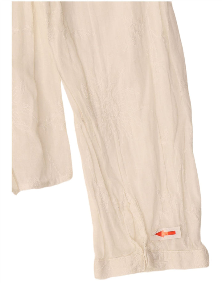 Женская рубашка Massimo Dutti EU 44 XL с белым цветочным принтом
