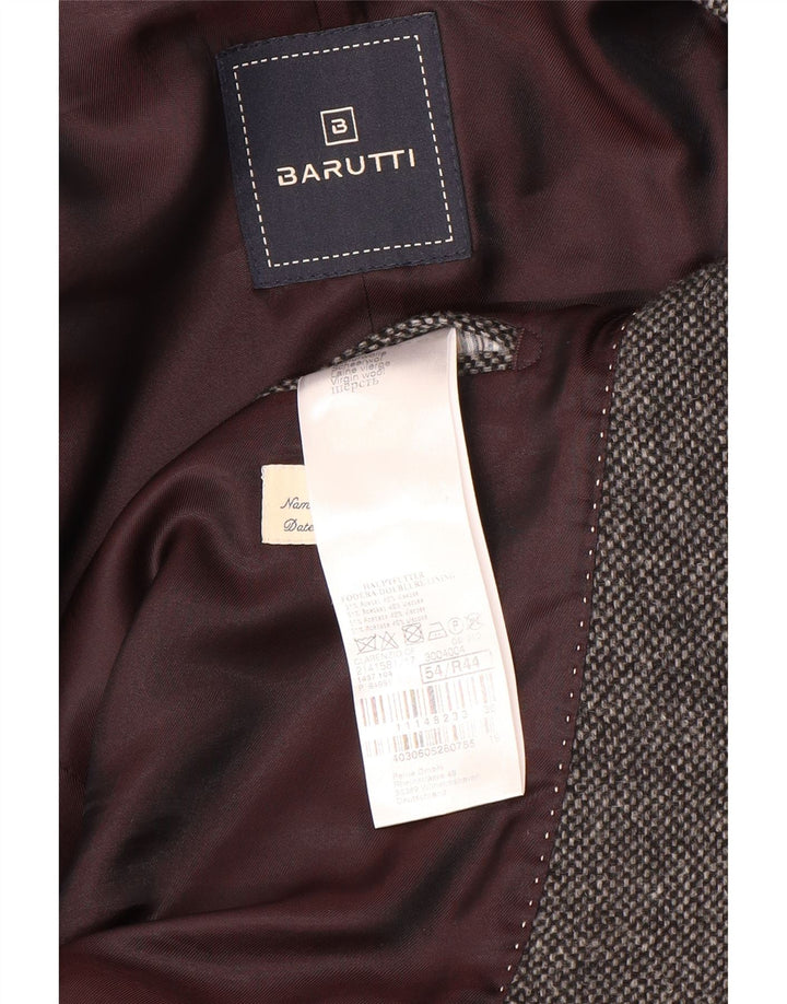 Мужской пиджак Barutti на 2 пуговицах IT 54 2XL Серый Шерстяной