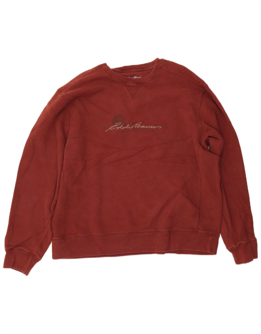 Мужской свитшот с рисунком EDDIE BAUER, XL, коричневый, хлопок
