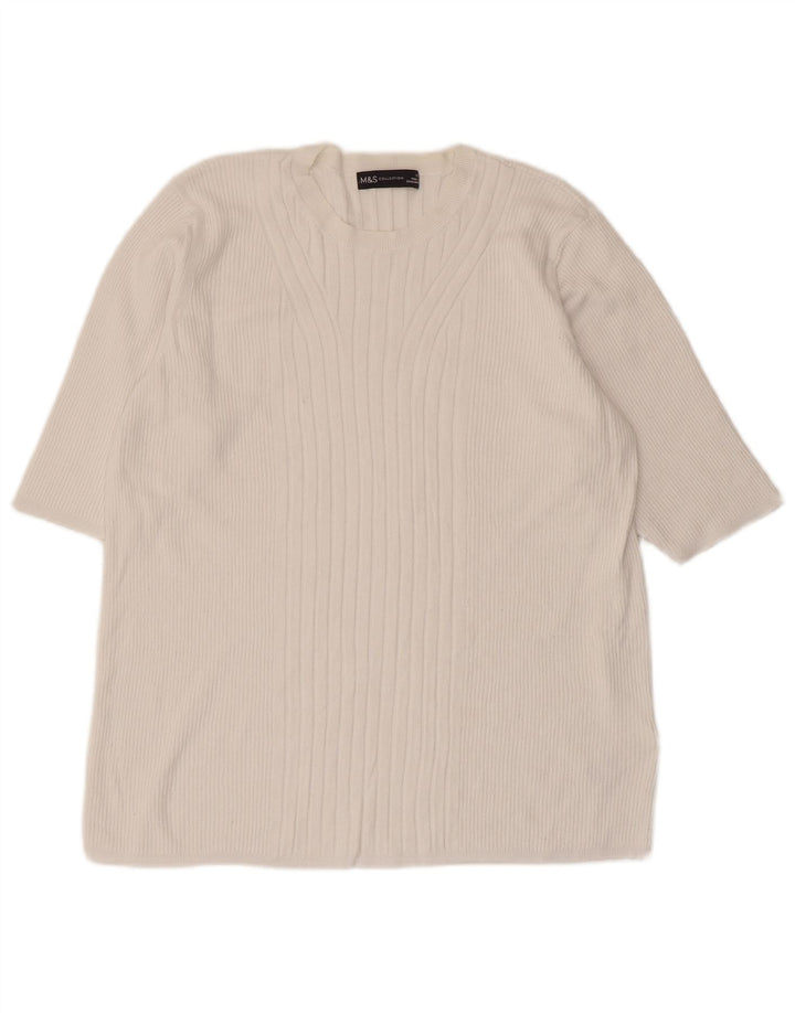 Женская блузка Marks & Spencer Top UK 18 XL Белая вискоза