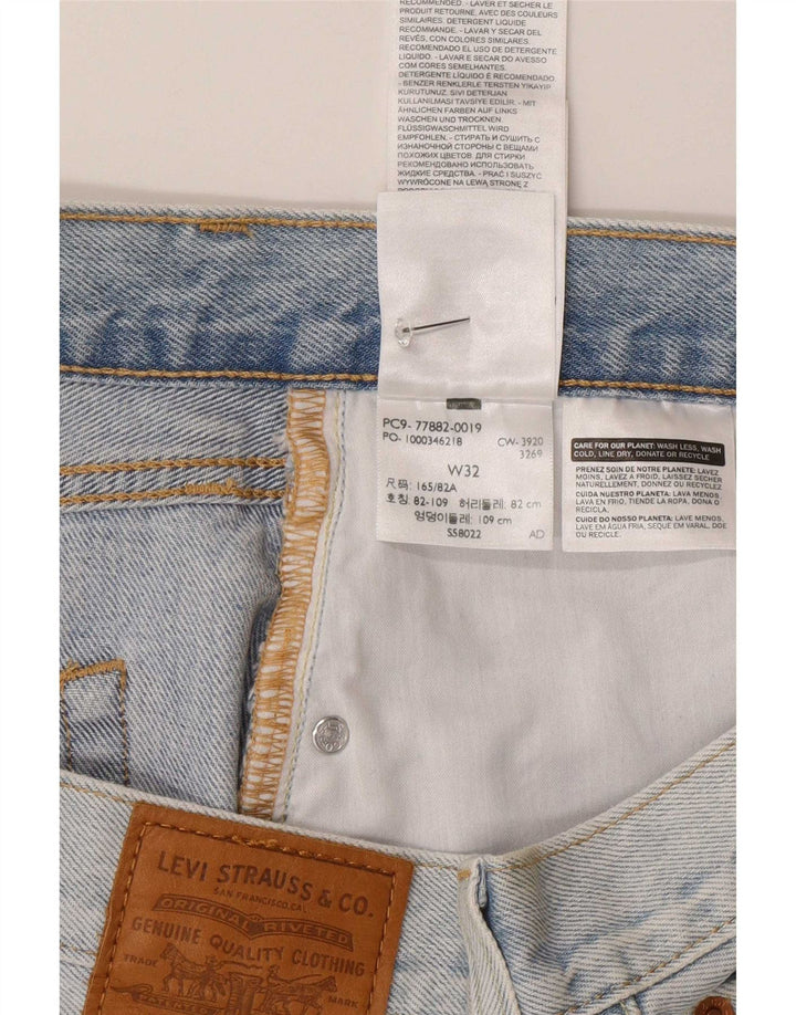 Женская джинсовая мини-юбка Levi's W32, большая синяя, хлопок
