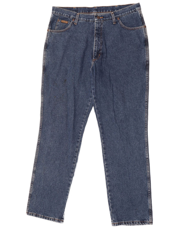 Мужские прямые джинсы Wrangler W38 L30 синие, хлопок