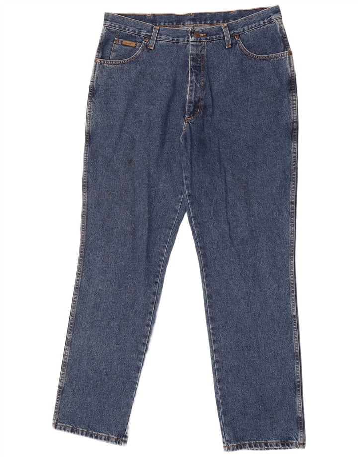 Мужские прямые джинсы Wrangler W38 L30 синие, хлопок