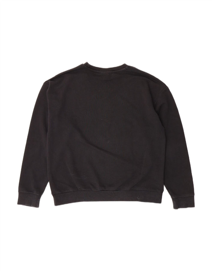 PUMA Womens Graphic Sweatshirt Jumper UK 14 Medium Black