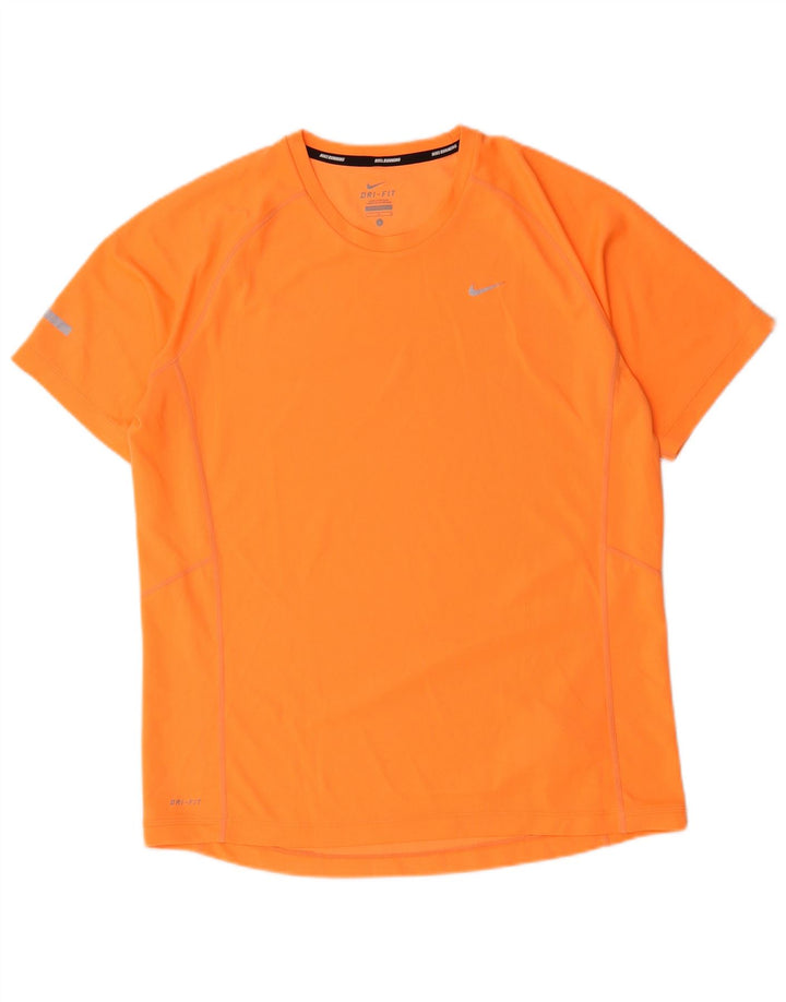 Мужская футболка Nike Dri Fit, большой оранжевый полиэстер