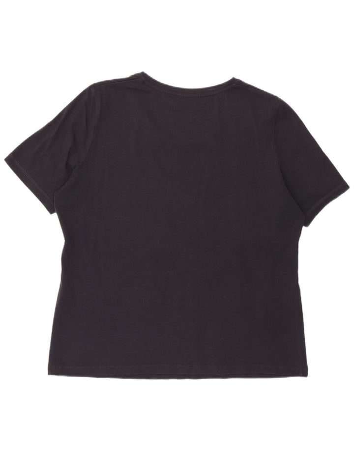 Женская футболка Perte by Krizia Regular с рисунком Top UK 12 Medium Navy Blue