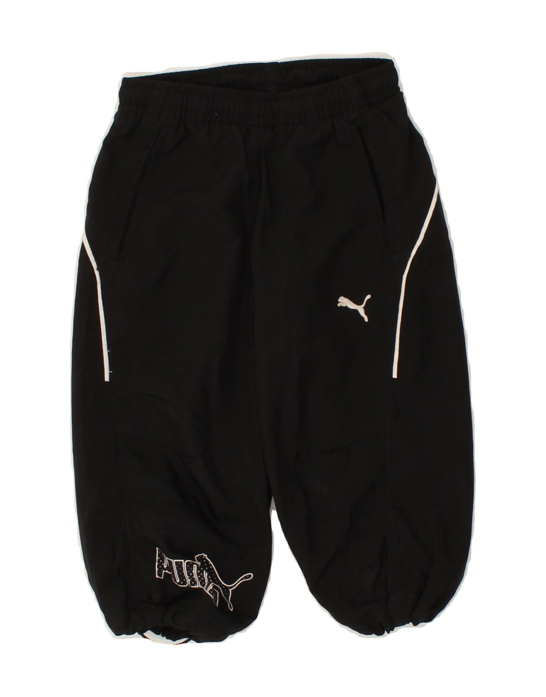 PUMA Boys Graphic Bermuda Sport Shorts 5-6 Years Black Vintage Puma and Second-Hand Puma from Messina Hembry 