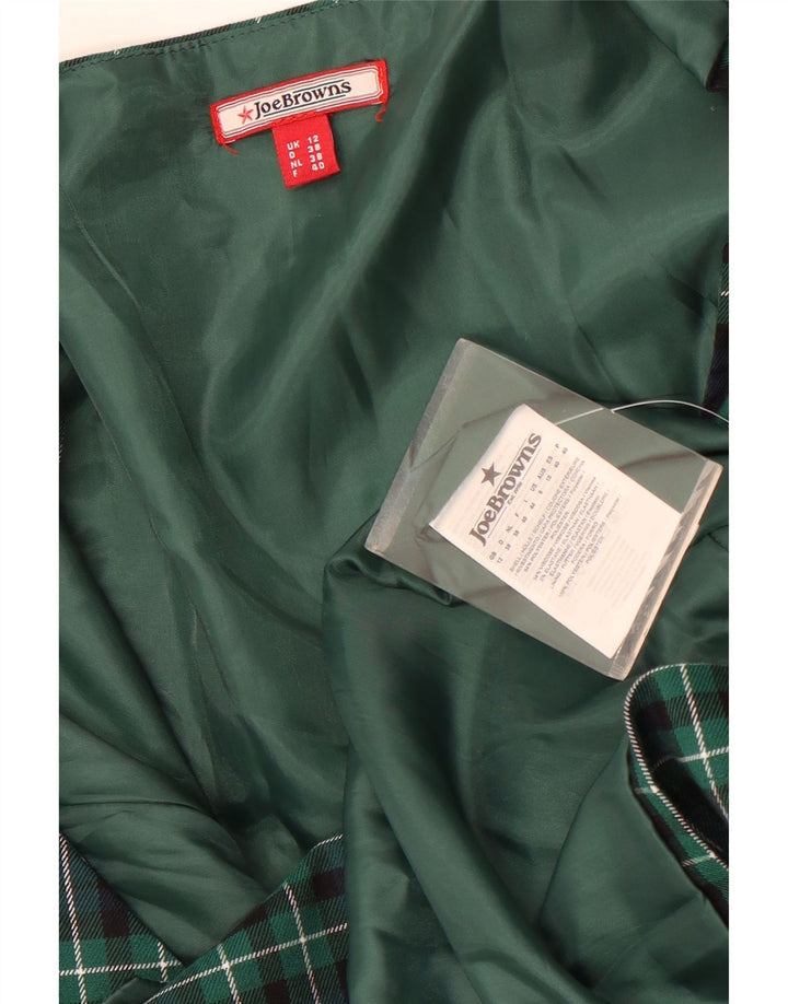 Женское платье-футляр без рукавов Joe Browns UK 12, средний зеленый в клетку