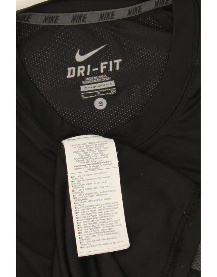 Мужской жилет Nike Dri Fit, маленький черный полиэстер с цветными блоками