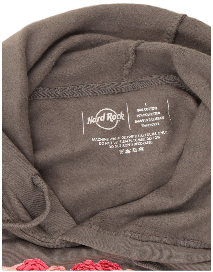 HARD ROCK CAFE Женский джемпер с капюшоном Milan Oversized UK 16, большой серый