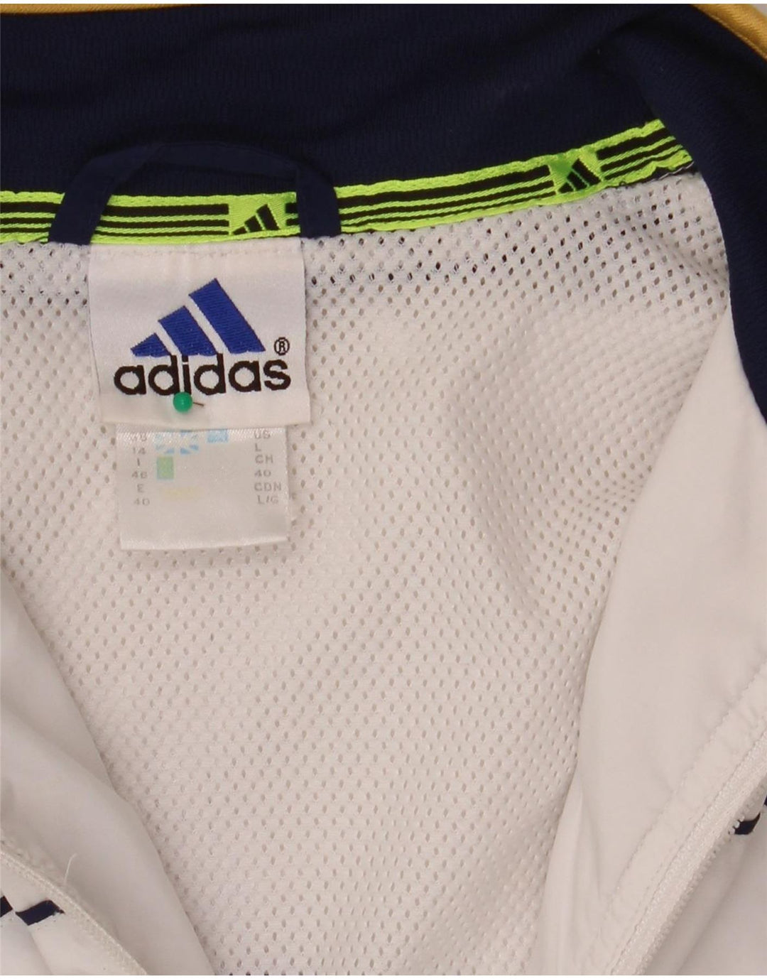 Женский спортивный костюм Adidas Top Jacket UK 14, большой белый с цветными блоками