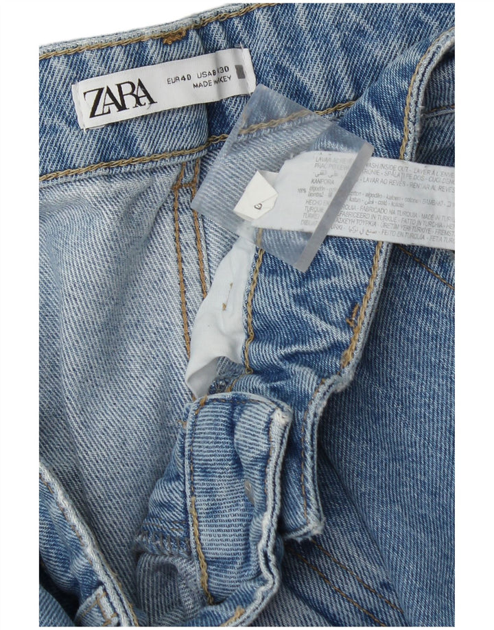 Женские свободные джинсы карго Zara EU 40, средние W30 L30, синие, хлопок