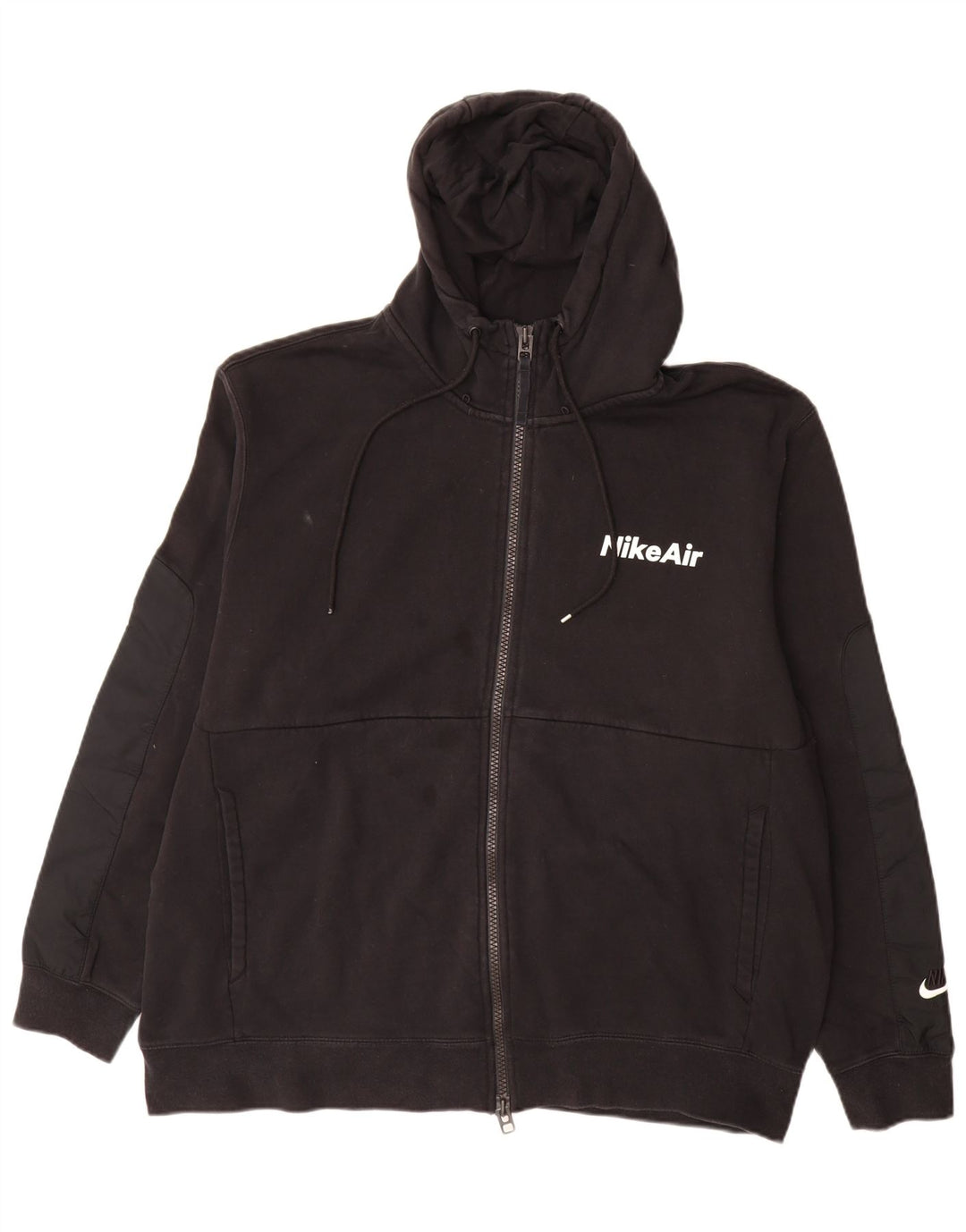 Мужской свитер с капюшоном на молнии Nike 2XL, черный, хлопок