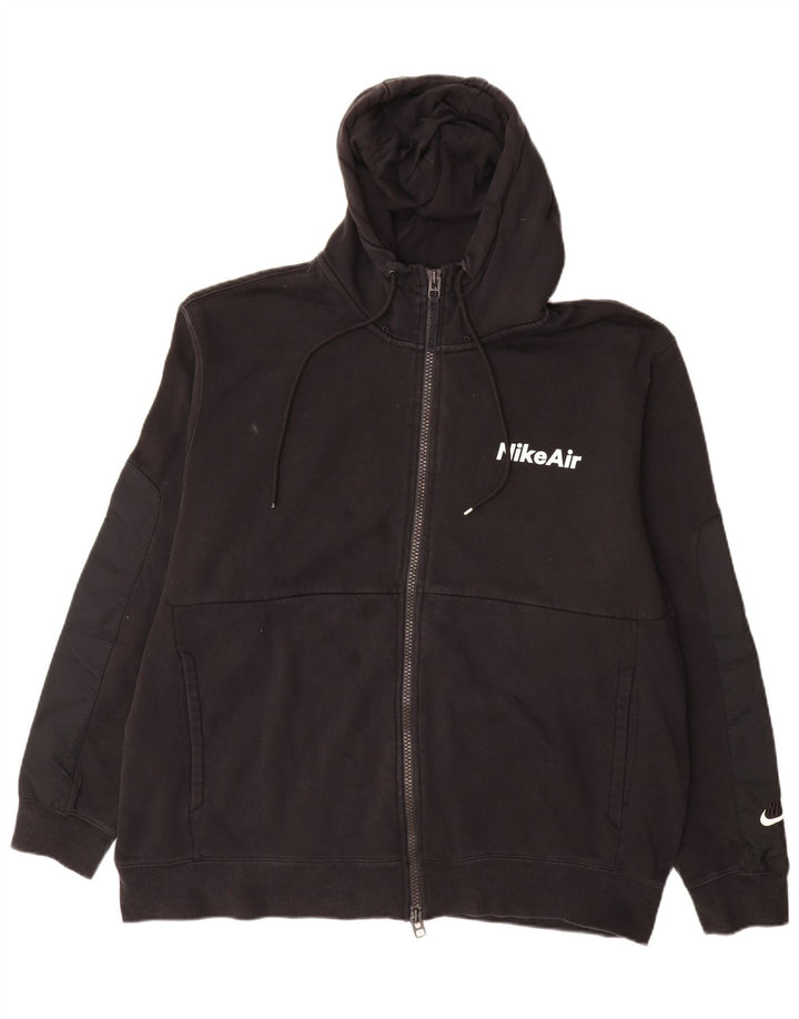 Мужской свитер с капюшоном на молнии Nike 2XL, черный, хлопок