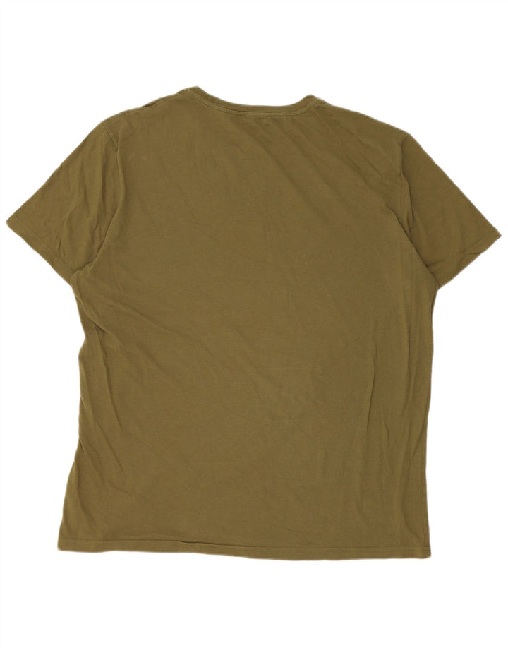 Мужская футболка Benetton Top XL Хаки Хлопок