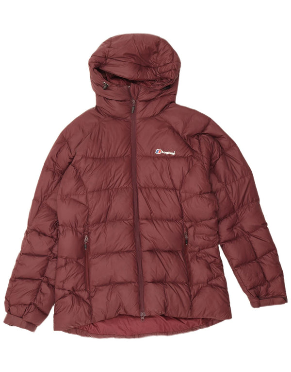 Berghaus Женская стеганая куртка свободного кроя с капюшоном UK 18 XL бордовая
