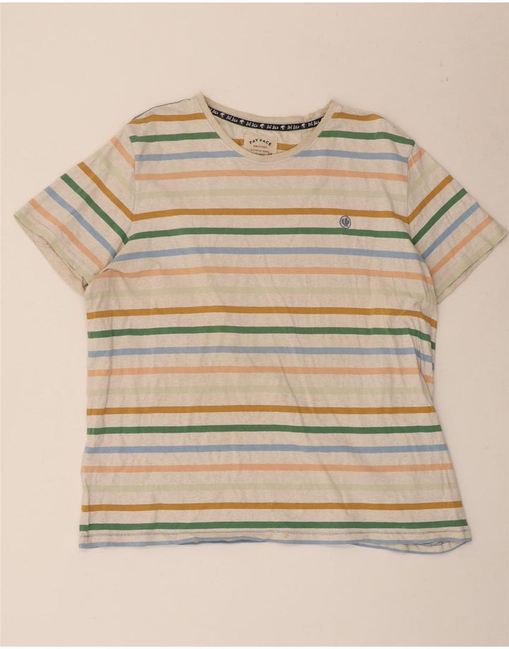 Мужская футболка Fat Face Top 2XL из хлопка в разноцветную полоску
