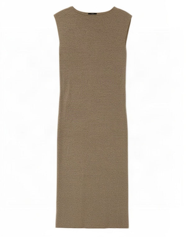 Женское трикотажное облегающее платье Zara UK 8, маленькое бежевое в крапинку