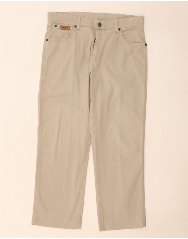 Мужские прямые повседневные брюки Wrangler Texas Stretch W34 L28, бежевый хлопок