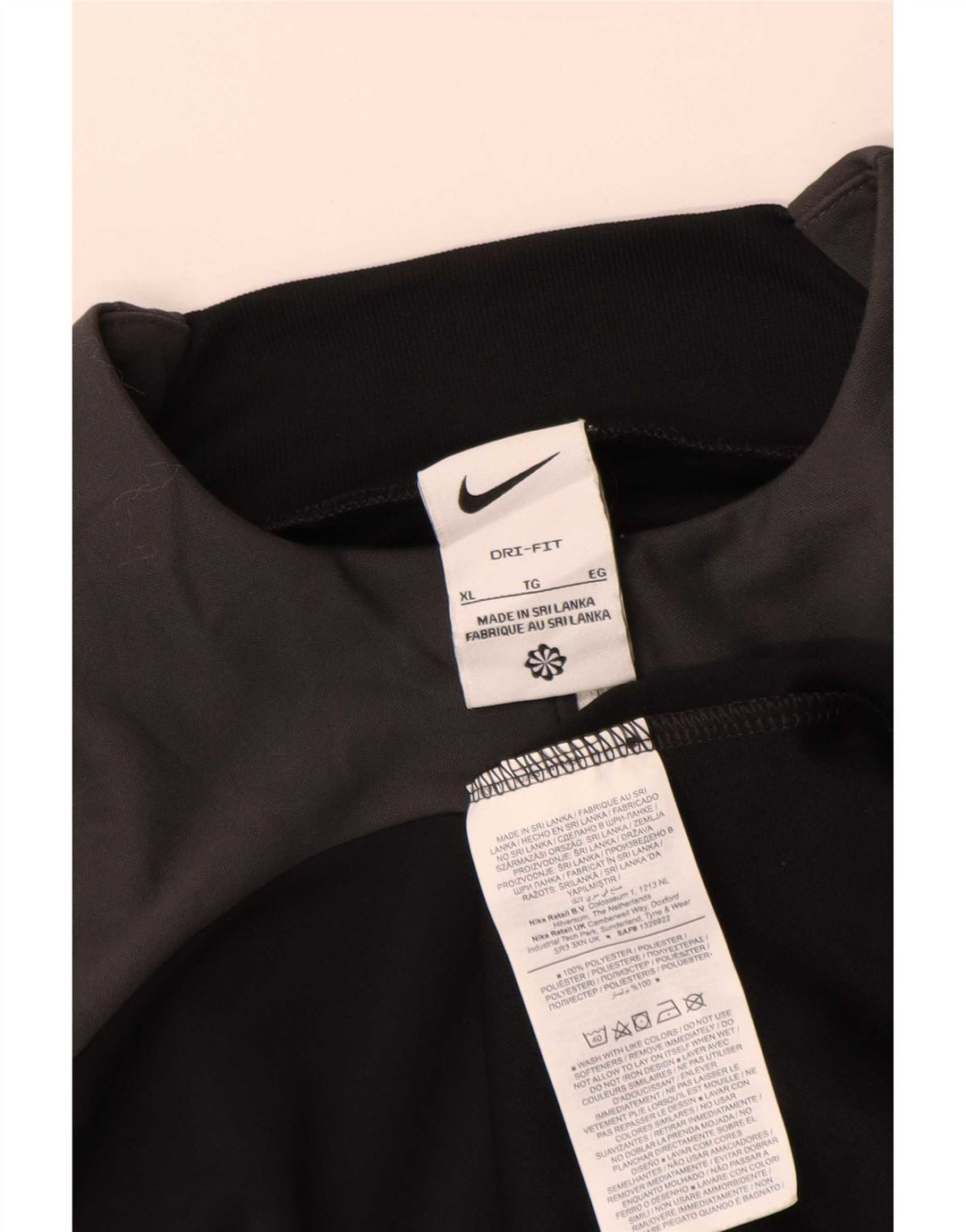 Мужской топ Nike Dri Fit с длинным рукавом XL, черный, цветной блок
