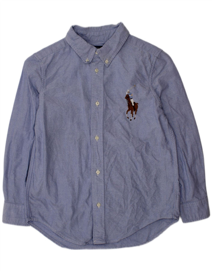 Рубашка для мальчика RALPH LAUREN 6-7 лет, синяя, хлопок