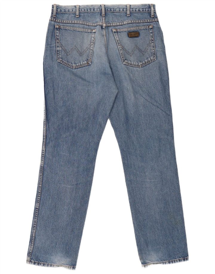 Мужские прямые джинсы Wrangler Texas с потертостями W36 L32, синий хлопок