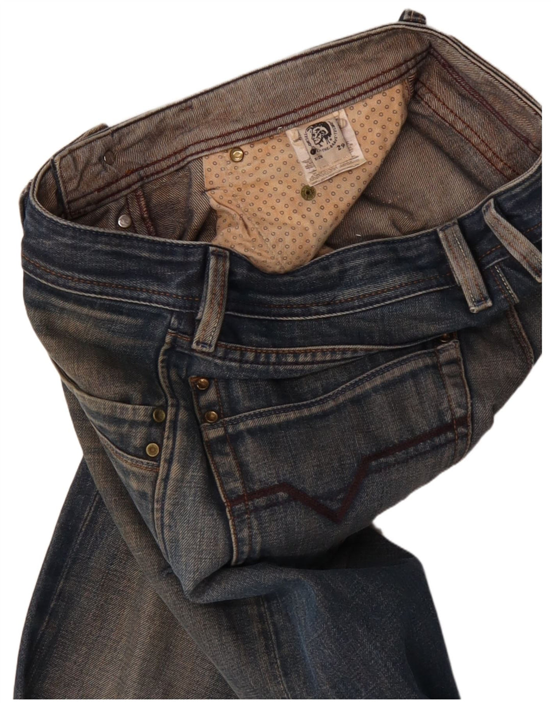 Мужские джинсы Diesel Bootcut W29 L30 синие, хлопок