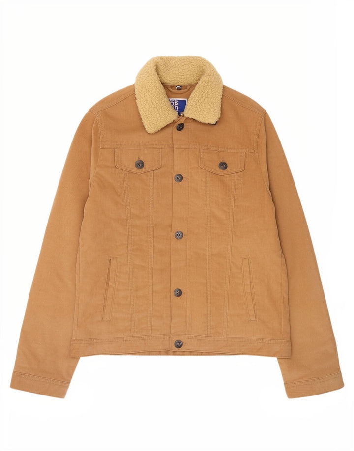 Вельветовая куртка Jack & Jones для мальчиков 13–14 лет, бежевый, хлопок