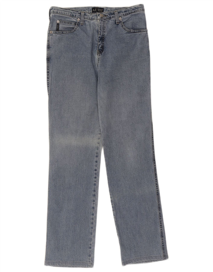 Женские прямые джинсы ARMANI W29 L28 Синие, хлопок