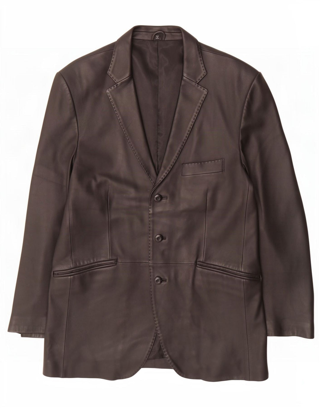 Мужской кожаный пиджак Ben Sherman на 3 пуговицах, Великобритания 40, большой черный