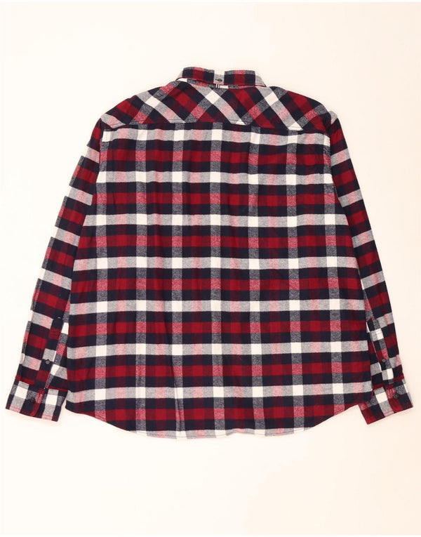 Мужская фланелевая рубашка обычного кроя Marks & Spencer Blue Harbor 2XL в красную клетку