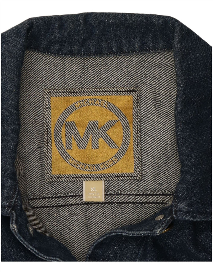 Женская укороченная джинсовая куртка MICHAEL KORS UK 18 XL, синяя, хлопок