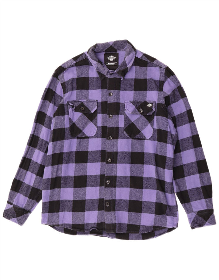 Мужская фланелевая рубашка Dickies XL, фиолетовая клетка, хлопок