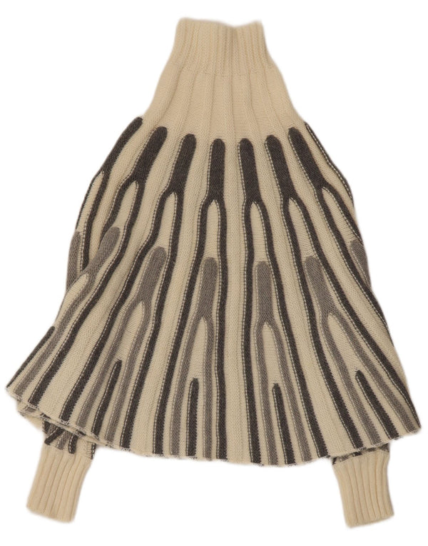 Женский джемпер-пончо VINTAGE UK 12, средний цвет в белую полоску