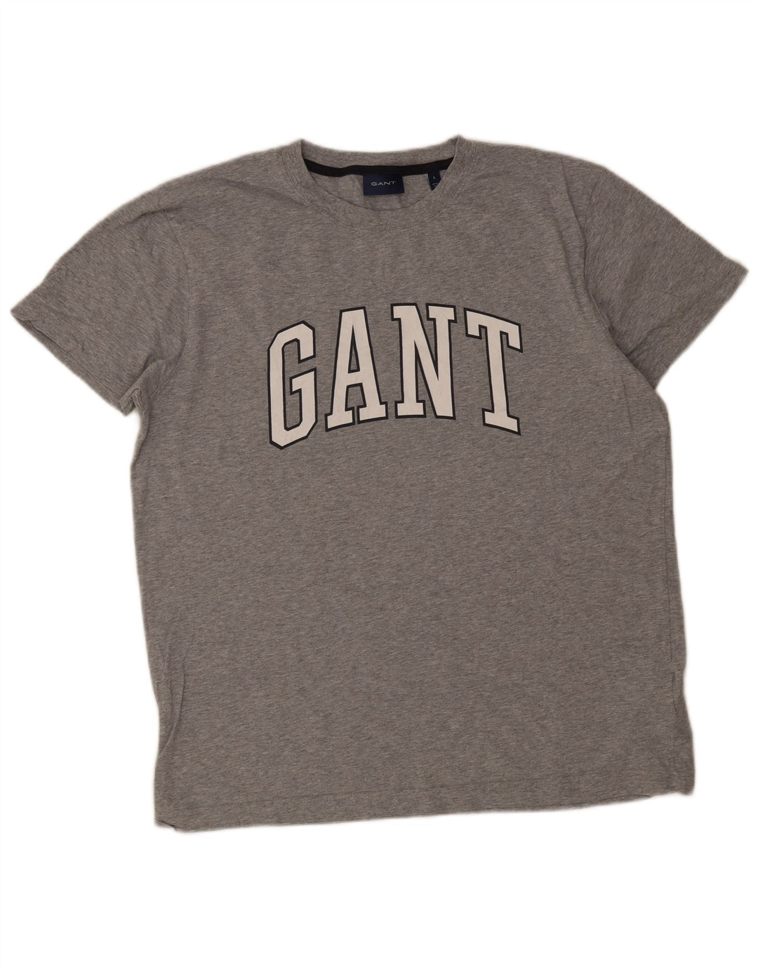 Мужская футболка с рисунком Gant, большой серый хлопок