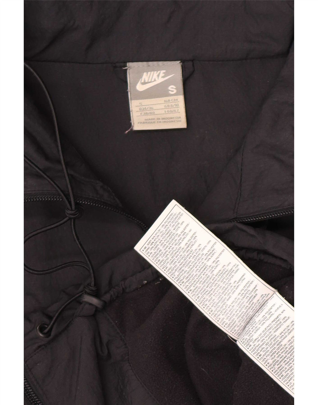 Женская ветровка Nike UK 8/10, маленькая, черный нейлон