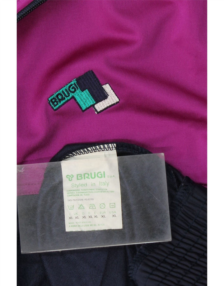 Мужской спортивный костюм BRUGI, верхняя куртка XL, темно-синий, полиэстер с цветными блоками