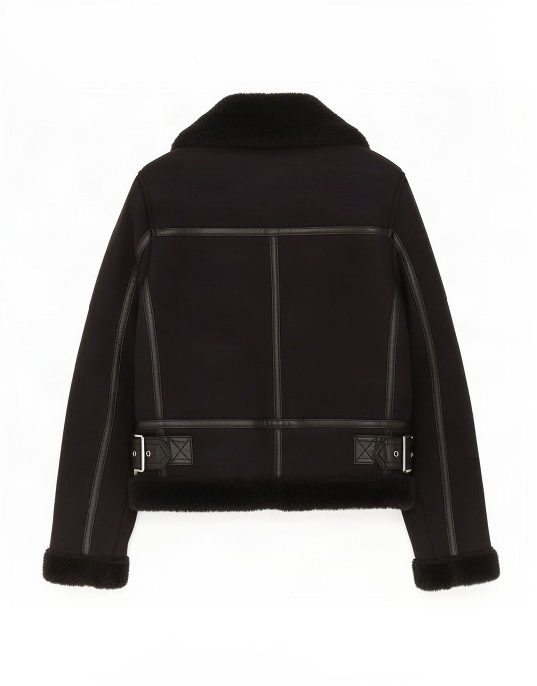 Женская куртка из шерпы Zara UK 6 XS, черный полиэстер