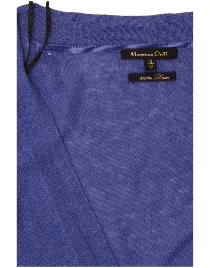 Женский кардиган Massimo Dutti UK 12, средний синий лен