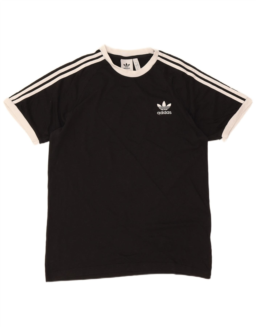 Мужская футболка Adidas Top большого размера из хлопка черного цвета
