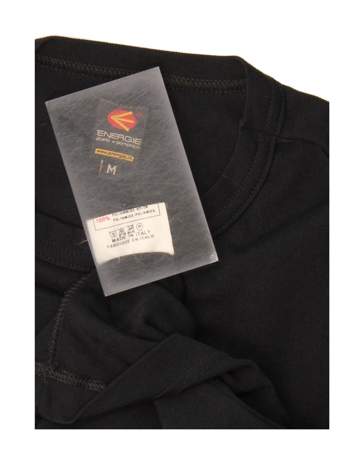 ENERGIE Womens Top Long Sleeve UK 12 Medium Black Polyamide Vintage Energie and Second-Hand Energie from Messina Hembry 