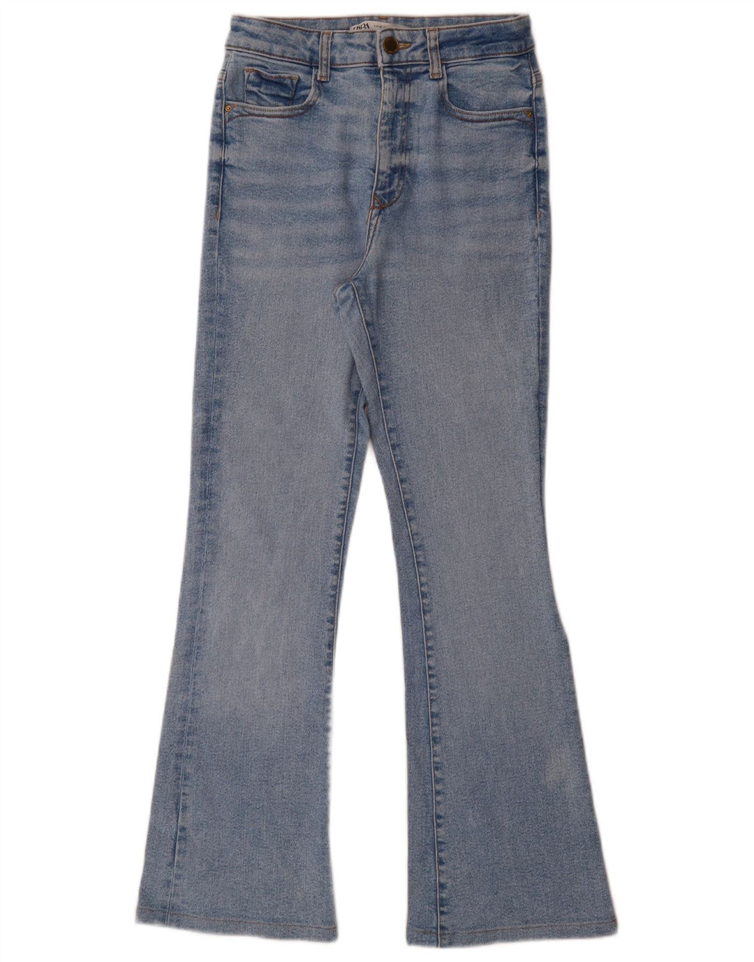 Женские расклешенные джинсы Zara EU 36 XS W27 L29 синие
