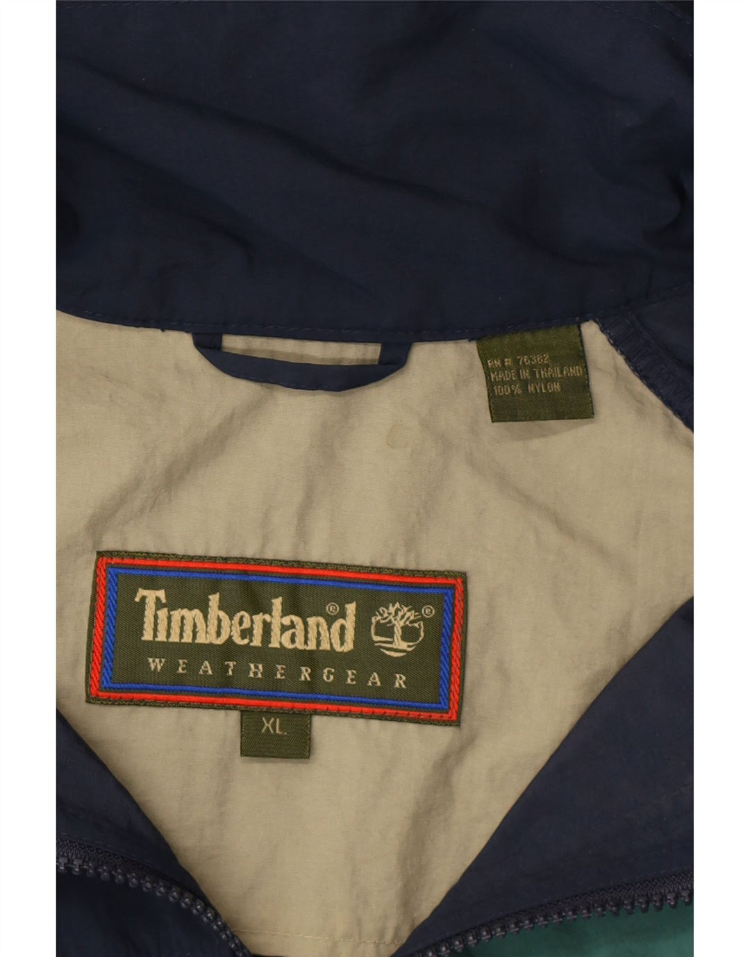 TIMBERLAND Мужская дождевик с капюшоном UK 42 XL Темно-синий нейлон